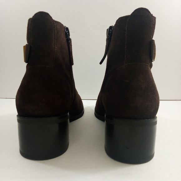 Cole Haan Holis Women 7.5 Suede Brown Booties W29147 - Picture 4 of 8